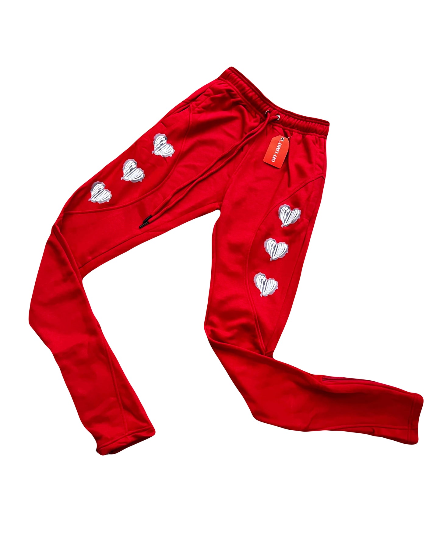 Red ‘Whole Heartedly’ Sweatpants