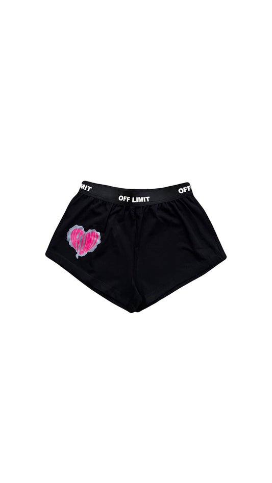 Black ‘Whole Heartedly’ Shorts