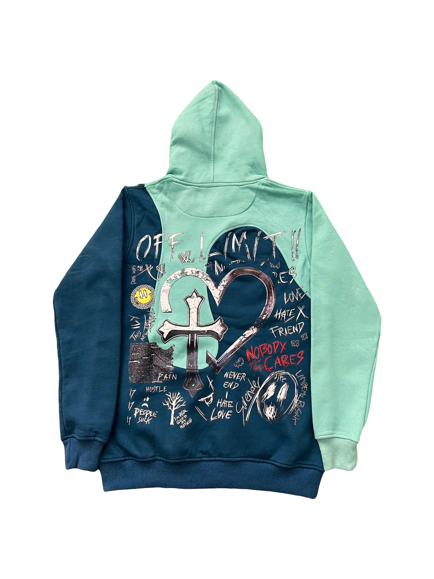 Multi Swirl ‘Nobody Cares’ Hoodie