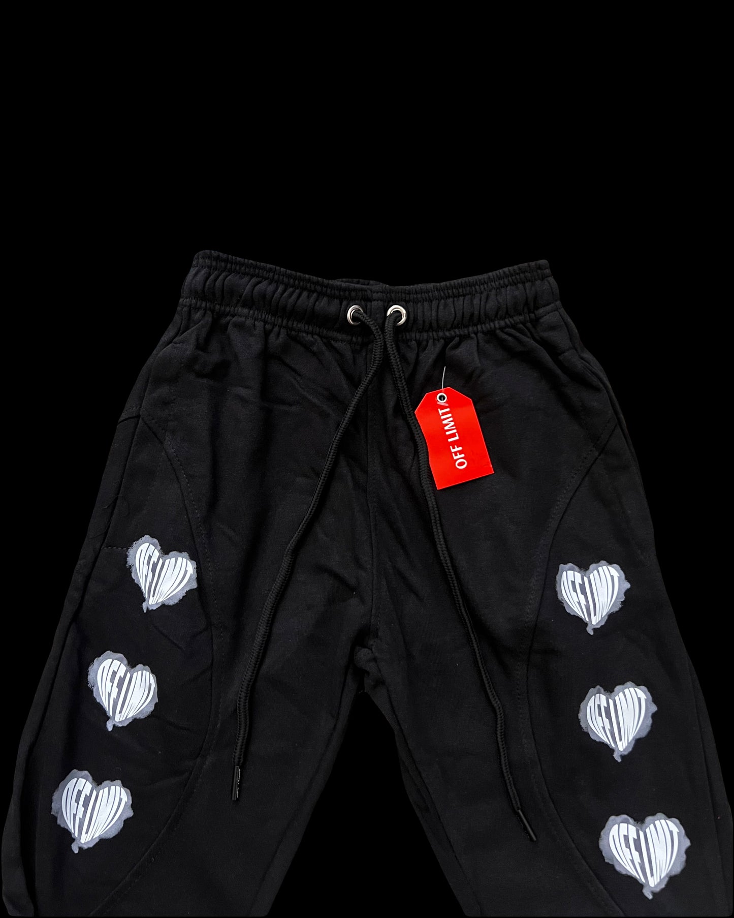 Black ‘Whole Heartedly’ Sweatpants